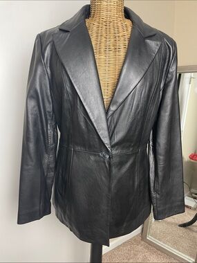 JLC New York Vintage 90's Genuine Leather Blazer Jacket